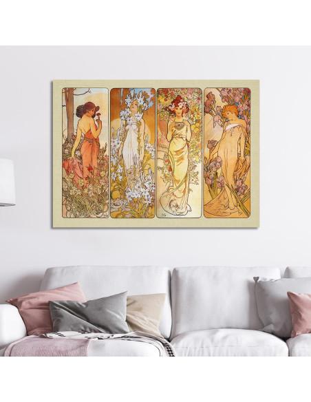 Canvas print The flowers, A.Mucha