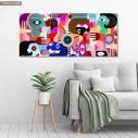 Canvas print Geometric Group of People panoramic
