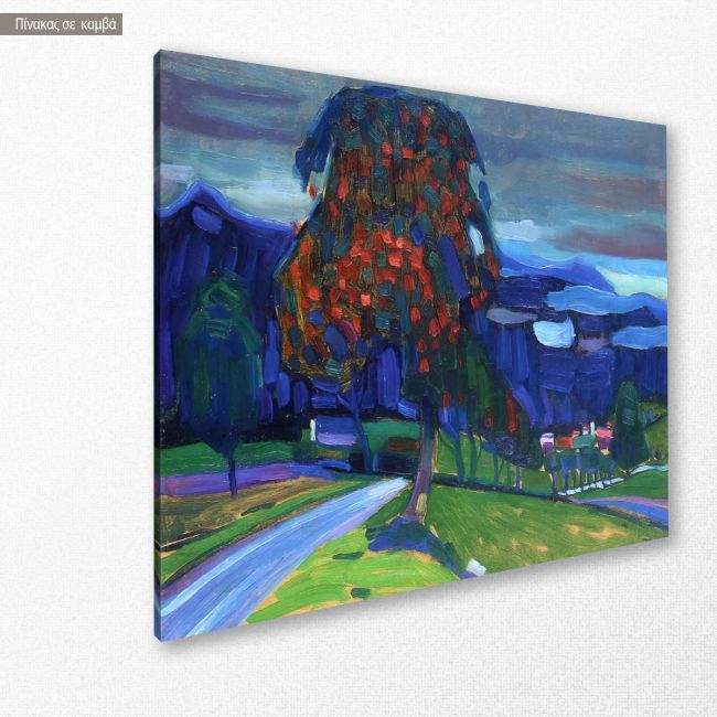 Πίνακας ζωγραφικής Autumn in Murnau, Kandinsky W, αντίγραφο σε καμβά, κοντινό