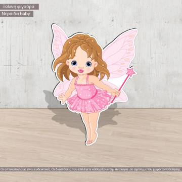 Fairy wooden figure printed