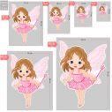 Baby Fairy wooden figure printed