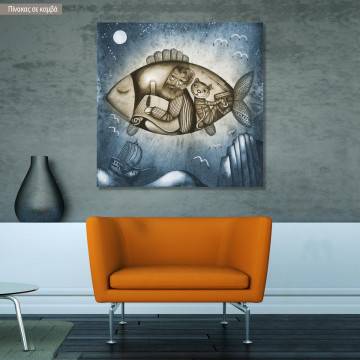 Canvas print Travel in the big fish
