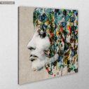 Canvas print Watercolor female profile