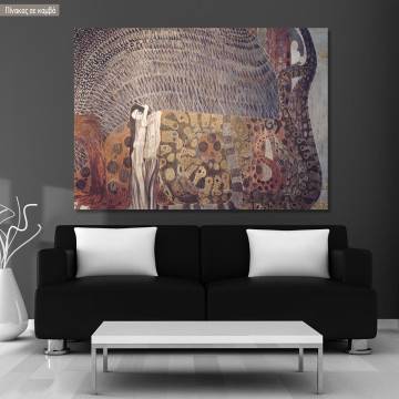 Canvas print Distorting pain, Klimt Gustav