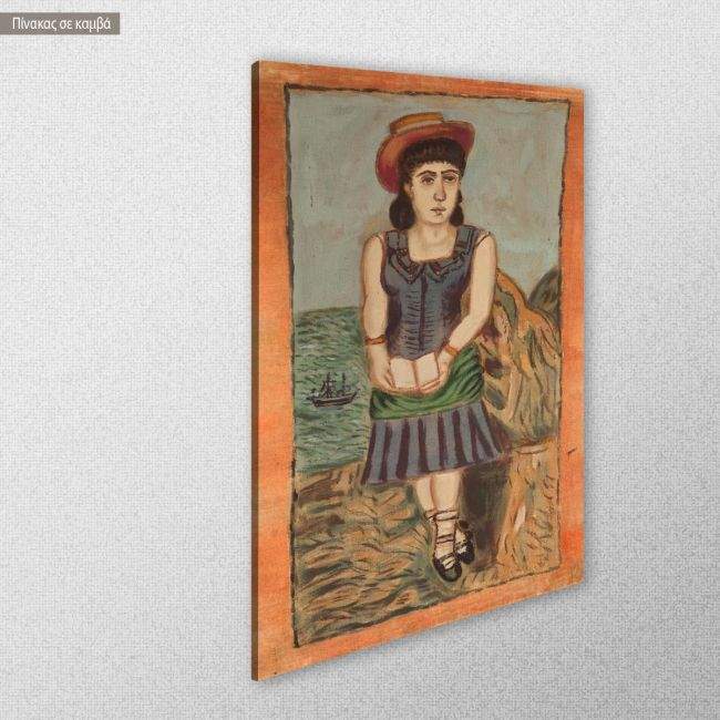 Canvas print Girl with a hat, Theofilos