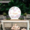 Wooden printed sign, Flowers & butterfliespersonalized