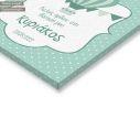 Canvas print Hot air Balloon, polka dots mint
