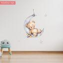 Kids wall stickers little bear on the moon