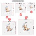 Kids wall stickers little bear on the moon