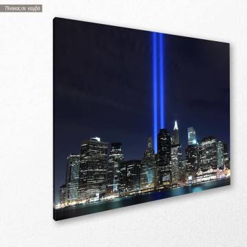 Canvas print New York, light towers 2