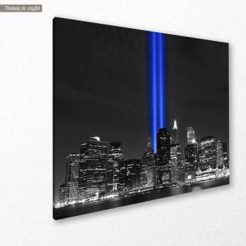 Canvas print New York Light towers grayscale 2