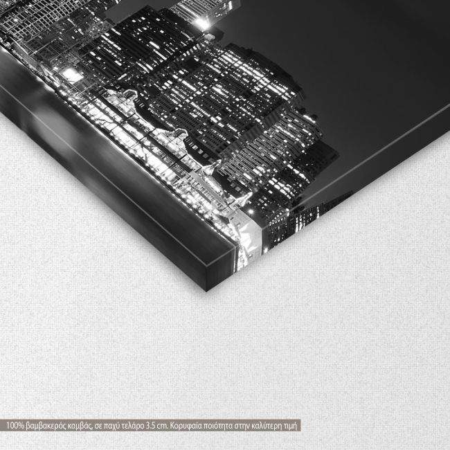 Canvas print New York Light towers grayscale