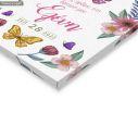 Canvas printwelcome to my baptism , Butterflies and flowers