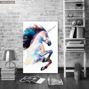 Canvas print Watercolored unicorn