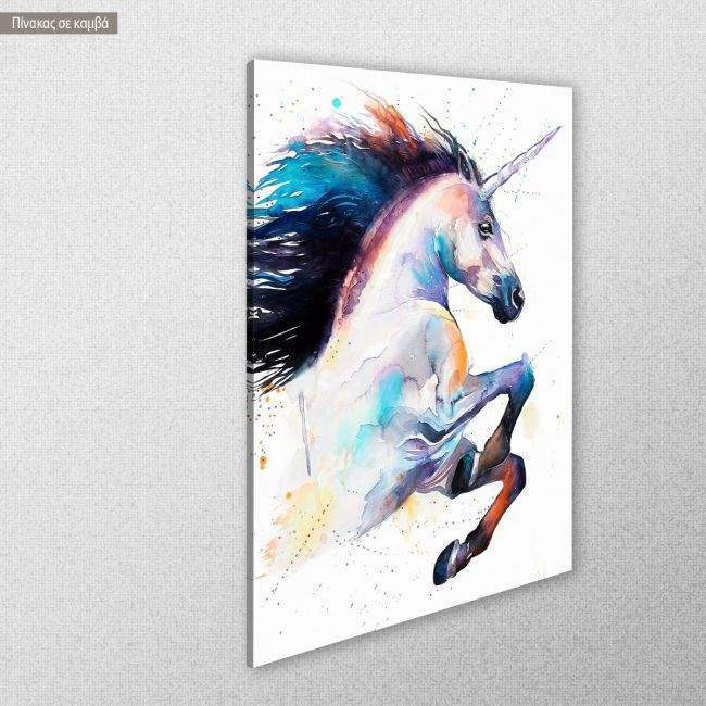 Canvas print Watercolored unicorn