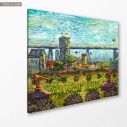Canvas print, Reimagining Van Gogh's Landscape of the factories in Clichy