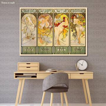 Canvas print Les saisons, Mucha A.
