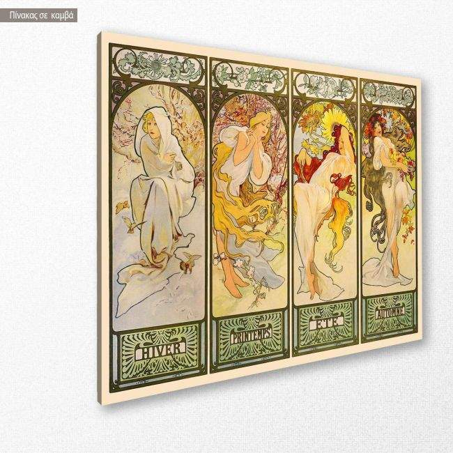 Canvas print Les saisons, Mucha A.