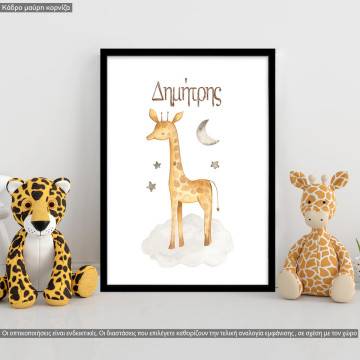 Poster Elegant painted Giraffe