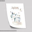 Poster Elegant painted Rhinoceros