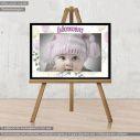 Canvas print Baptism decoration girly, personalized with photo