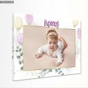 Canvas print Baptism decoration girly, personalized with photo