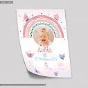Birthday Posterwith photo Rainbow and butterflies