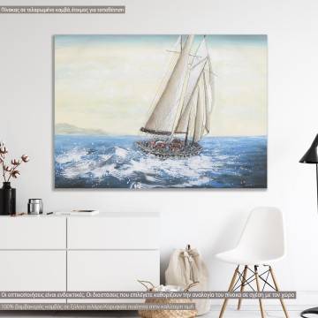Πίνακας σε καμβά Sailing the blue sea