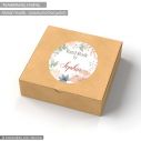 Sticker label Floral Hand made personalized