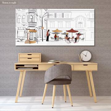 Canvas print White scene, panoramic