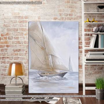 Canvas print,Mixed media sailing ship