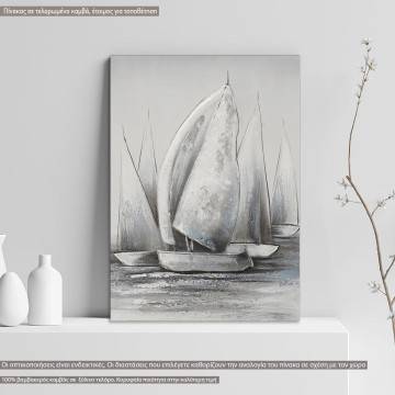 Πίνακας σε καμβά, Gray sails