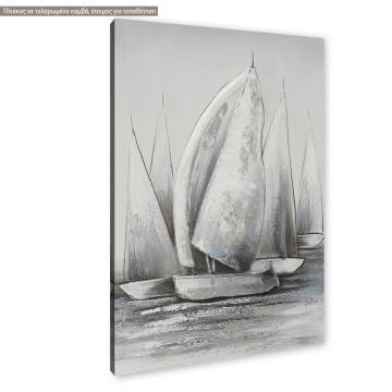 Πίνακας σε καμβά Gray sails Καμβάς τελαρωμένος Όψη 1 2