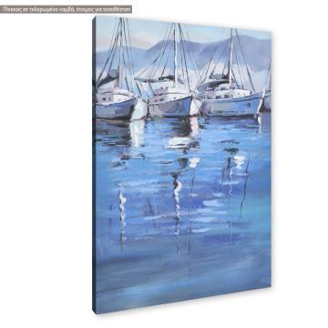 Canvas print  Moored yachts Framed canvas View 1 2