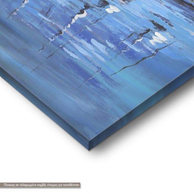 Canvas print,Moored yachts