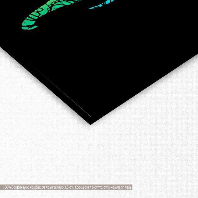 Πίνακας σε καμβά Rainbow colors elephant, λεπτομέρεια