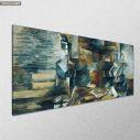 Canvas print Bottle and fishes detail, Braque G, panoramic