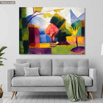 Πίνακας ζωγραφικής Garden on lake of Thun, Macke August, αντίγραφο σε καμβά