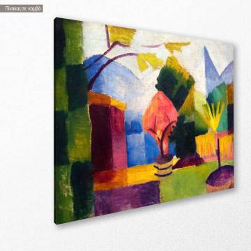Canvas print Garden on lake of Thun Macke August Framed canvas View 1 2