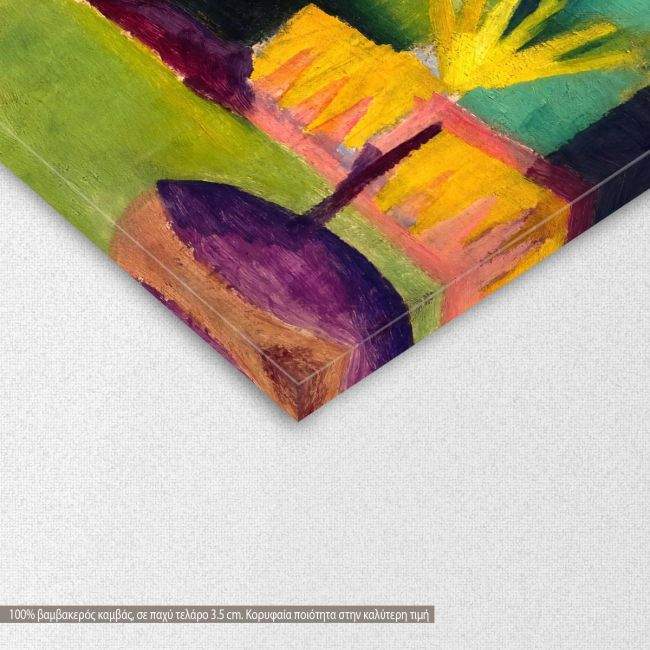 Canvas print Garden on lake of Thun, Macke August