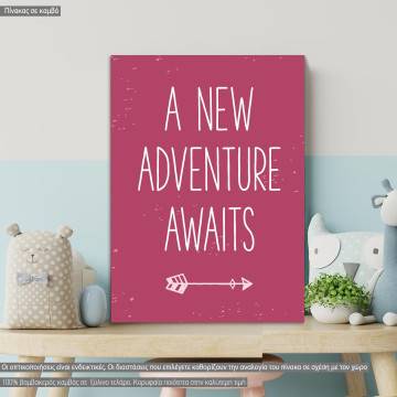 Πίνακας παιδικός σε καμβά A new adventure awaits girly 2