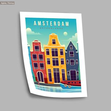 Travel destination, Amsterdam, poster 2