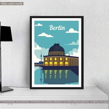 Travel destination, Berlin, κάδρο, μαύρη κορνίζα