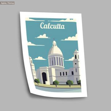 Travel destination, Calcutta, κάδρο, μαύρη κορνίζα 2