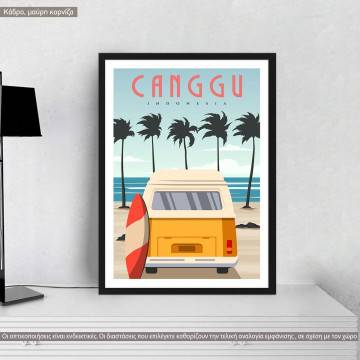 Travel destination, Cangu, Indonesia, poster