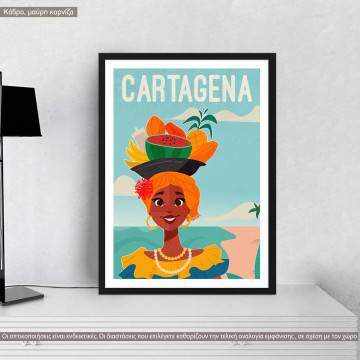 Travel destination, Cartagena, κάδρο, μαύρη κορνίζα
