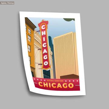Travel destination, Chicago, poster 2