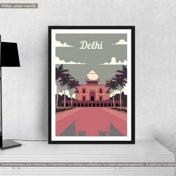 Travel destination, Delhi, poster