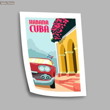 Travel destination, Habana, Cuba, κάδρο, μαύρη κορνίζα 2