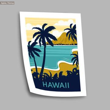 Travel destination, Hawaii, κάδρο, μαύρη κορνίζα 2